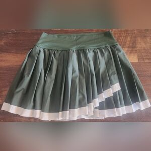 Aerie Forest Green and White Skater Skirt